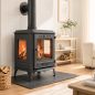 Preview: Hosseven Kaminofen Holzofen Wohnzimmer Holzkamin 8005CK Panorama 3 Seiten Glas 7 kW Holz Ofen Kamin Heizofen Schwedenofen Mehrfachbelegung
