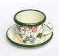Preview: Enamel mug with saucer 11/61 Mug enamelled 5 cm Coffee mug Coffee cup