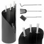 Preview: DanDiBo Kaminbesteck Schwarz Modern 4 Teilig Set 96571 Kaminset Kamingarnitur Ofenbesteck