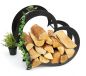 Preview: DanDiBo firewood rack indoor metal heart firewood stand 66 cm 190135 wood basket firewood holder firewood holder