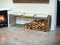 Preview: DanDiBo firewood rack indoor stainless steel metal firewood stand 96429 firewood rack 150 cm wood basket firewood holder