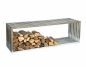 Preview: DanDiBo firewood rack indoor stainless steel metal firewood stand 96429 firewood rack 150 cm wood basket firewood holder