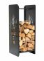 Preview: DanDiBo Firewood Rack Indoor Metal Black 100 cm Firewood Stand 96428 Firewood Rack Narrow Firewood Holder