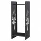 Preview: DanDiBo Firewood Rack Indoor Metal Black 100 cm Firewood Stand 96428 Firewood Rack Narrow Firewood Holder