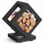 Preview: DanDiBo Firewood Rack Indoor Metal Black Cube Square 96606 Firewood Storage Log Holder Firewood Stand