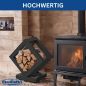 Preview: DanDiBo Firewood Rack Indoor Metal Black Cube Square 96606 Firewood Storage Log Holder Firewood Stand