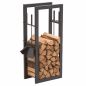 Preview: DanDiBo Fireplace Wood Rack Indoor Metal with Tools 96601 Firewood Rack Wood Storage Fireplace Stand Firewood Rack