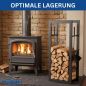 Preview: DanDiBo Fireplace Wood Rack Indoor Metal with Tools 96601 Firewood Rack Wood Storage Fireplace Stand Firewood Rack