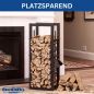 Preview: DanDiBo Fireplace Wood Rack Indoor Metal with Tools 96601 Firewood Rack Wood Storage Fireplace Stand Firewood Rack