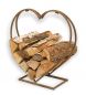 Preview: Firewood rack indoor metal heart firewood stand 2013221 M 53 cm wood basket firewood holder wood rack firewood holder decoration