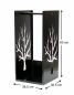 Preview: DanDiBo Kaminholzregal Metall Schwarz Innen Kaminholzständer 96196 Holzkorb 80 cm Kaminholzhalter Holzregal Eckig Baum