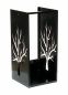 Preview: DanDiBo Kaminholzregal Metall Schwarz Innen Kaminholzständer 96196 Holzkorb 80 cm Kaminholzhalter Holzregal Eckig Baum