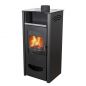 Preview: EEK A ABC Quadro Inox wood-burning stove 9.5 kW with multiple occupancy Fireplace Stove Wood-burning stove Workshop stove Heating stove
