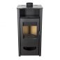 Preview: EEK A ABC Quadro Inox wood-burning stove 9.5 kW with multiple occupancy Fireplace Stove Wood-burning stove Workshop stove Heating stove