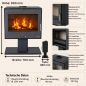 Preview: Hosseven Fireplace Stove Wood Burning Stove Living Room Wood Fireplace 10 kW 5070 Wood Stove Heating Stove Swedish Stove Multiple Chimney Connection