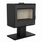 Preview: Hosseven Fireplace Stove Wood Burning Stove Living Room Wood Fireplace 10 kW 5070 Wood Stove Heating Stove Swedish Stove Multiple Chimney Connection