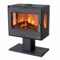 Preview: Hosseven Kaminofen Holzofen Wohnzimmer Holzkamin 5071 Panorama 3 Seiten Glas 10 kW Holz Ofen Kamin Heizofen Schwedenofen Mehrfachbelegung