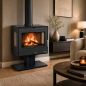 Preview: Hosseven Kaminofen Holzofen Wohnzimmer Holzkamin 5071 Panorama 3 Seiten Glas 10 kW Holz Ofen Kamin Heizofen Schwedenofen Mehrfachbelegung