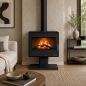 Preview: Hosseven Kaminofen Holzofen Wohnzimmer Holzkamin 5071 Panorama 3 Seiten Glas 10 kW Holz Ofen Kamin Heizofen Schwedenofen Mehrfachbelegung