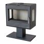 Preview: Hosseven Kaminofen Holzofen Wohnzimmer Holzkamin 5071 Panorama 3 Seiten Glas 10 kW Holz Ofen Kamin Heizofen Schwedenofen Mehrfachbelegung