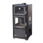 Preview: Kaminofen mit Backfach Herdplatte Panoramakamin Dreiseitig Glas Teba TKS 19 Holzofen 12 kW Kamin Ofen Holz Holzherd Kochplatte Küchenofen