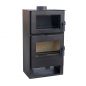 Preview: EEK A+ wood-burning stove with baking compartment Verso F wood-burning stove 9 kW wood-burning stove Multiple occupancy wood-burning stove