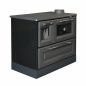 Preview: Hosseven Kaminofen mit Backfach und Herdplatte 4012 Anthrazit Holzofen 8 kW Holz Ofen Mehrfachbelegung Kamin Heizofen Küchenherd