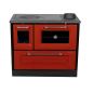 Preview: Hosseven Kaminofen mit Backfach und Herdplatte 4012 Rot Holzofen 8 kW Holz Ofen Mehrfachbelegung Kamin Heizofen Küchenherd