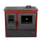 Preview: Kaminofen mit Backfach und Herdplatte 4050 Lotus Classic Rot Holzofen 11 kW Holz Ofen Mehrfachbelegung Kamin Heizofen Küchenherd