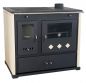 Preview: EEK A+ wood-burning stove with baking compartment and hob Pracktik Lux Beige wood-burning stove 9.5 kW wood-burning stove Stove for permanent firing Workshop stove Swedish stove Cabin stove Heating stove