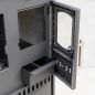 Preview: Kaminofen mit Backfach und Herdplatte Perfect Eco Schwarz Links Holzofen 7 kW Kamin Ofen Holz Werkstattofen Hüttenofen Heizofen Gartenofen