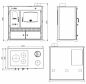 Preview: Kaminofen mit Backfach und Herdplatte Perfect Eco Schwarz Rechts Holzofen 7 kW Kamin Ofen Holz Werkstattofen Hüttenofen Heizofen Gartenofen