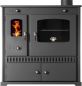 Preview: Kaminofen mit Backfach und Herdplatte Perfect Eco Schwarz Rechts Holzofen 7 kW Kamin Ofen Holz Werkstattofen Hüttenofen Heizofen Gartenofen