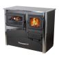 Preview: EEK A fireplace stove with baking compartment and glass-ceramic stovetop ABC Concept 2 Air Left multi-use wood-burning stove 11.6 kW fireplace stove wood workshop stove Swedish stove cabin stove heating stove wood stove