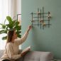 Preview: DanDiBo Kerzenhalter Wand Metall Schwarz Wandteelichthalter 50 cm 5XXL Wandkerzenhalter Kerzenhalter Teelichthalter Wandleuchter