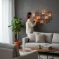 Preview: DanDiBo Metal Wall Candle Holder Black Wall Tealight Holder 83 cm 7XXL Wall Candle Holder Candle Holder Tealight Holder Wall Sconce