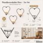 Preview: DanDiBo Kerzenhalter Wand Metall Schwarz Wandteelichthalter 96765 Herz 3 er Wandkerzenhalter Kerzenhalter Teelichthalter Wandleuchter