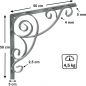 Preview: DanDiBo Bracket 50x50 cm Head Braces Wrought Iron 96420 Metal Hot-Dip Galvanized Angle Connector Angle Bracket Wall Bracket Shelf Support