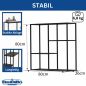 Preview: DanDiBo Konsolentisch Schmal Metall Modern 80x80x26 cm Sideboard Beistelltisch 96634 Ablagetisch Flurtisch Sofatisch