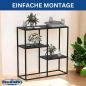 Preview: DanDiBo Konsolentisch Schmal Metall Modern 80x80x26 cm Sideboard Beistelltisch 96634 Ablagetisch Flurtisch Sofatisch