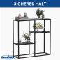 Preview: DanDiBo Konsolentisch Schmal Metall Modern 80x80x26 cm Sideboard Beistelltisch 96634 Ablagetisch Flurtisch Sofatisch