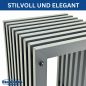 Preview: DanDiBo Slatted stool Stool Metal Black Square BASE Solid 45 cm Modern Side table Slats