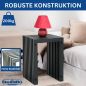 Preview: DanDiBo Slatted stool Stool Metal Black Square BASE Solid 45 cm Modern Side table Slats