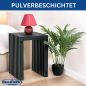 Preview: DanDiBo Slatted stool Stool Metal Black Square BASE Solid 45 cm Modern Side table Slats