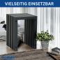 Preview: DanDiBo Slatted stool Stool Metal Black Square BASE Solid 45 cm Modern Side table Slats