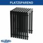 Preview: DanDiBo Slatted stool Stool Metal Black Square BASE Solid 45 cm Modern Side table Slats