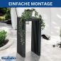 Preview: DanDiBo Lamellenhocker Hocker Metall Schwarz Eckig BASE Massiv 65 cm Modern Beistelltisch Lamellen