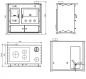 Preview: EEK A+ wood-burning stove with baking compartment and hob Pracktik Lux red wood-burning stove 9.5 kW wood-burning stove wood-burning fireplace wood-burning stove wood-burning stove wood-burning stove