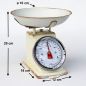 Preview: DanDiBo Küchenwaage Analog Retro Mechanisch mit Schüssel bis 3kg Vintage Beige Tara Funktion