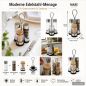 Preview: DanDiBo Menage Salz und Pfefferstreuer Set Zahnstocher Salzstreuer Pfeffestreuer Klein Edelstahl Glas